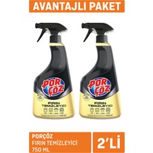 Porçöz Fırın Temizleyici 2X750 ml 3 Adet