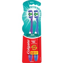 Colgate 360 Komple Ağız Temizliği Orta Diş Fırçası 1+1 5 Adet