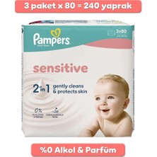 Prima Pampers Sensitive Islak Mendil 3X80 Adet (3 Adet)
