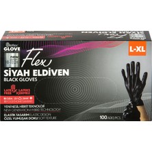 Flex Eldiven Siyah L Beden 100'LÜ 5 Adet