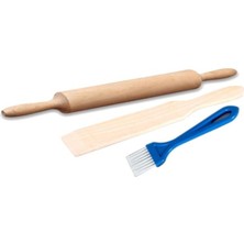 FAYDA PLASTİK Fayda Plastik Merdane Ahşap Set 3'lü 5 Adet