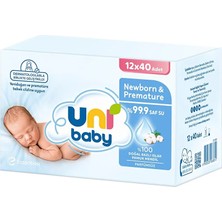 Uni Baby Yenidoğan & Premature Islak Mendil 12X40 Adet