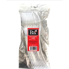 Propack Elite Kristal Şeffaf Kaşık 10'lu 2 Adet