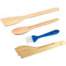 FAYDA PLASTİK Fayda Plastik Maşalı Ahşap Set 4'lü 4 Adet