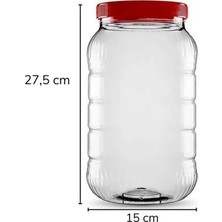 Sarkap Kapaklı Pet Kavanoz 5000 ml (114 G) 4 Adet