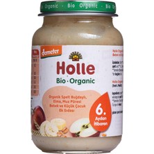 Holle Organik Spelt Buğdaylı, Elma, Muz Püresi (2 Adet)