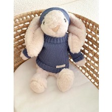 Moisy Knitzy Uyku Arkadaşı Peluş Tavşan 34 cm - Indigo (3 Adet)