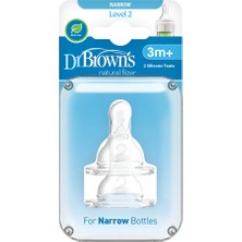 Dr Brown's Dr Browns 2. Seviye Dar Ağız Options+ Silikon Biberon Emziği, Ikili Paket (5 Adet)