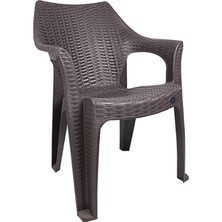 Della Polo Rattan Koltuk Kahverengi