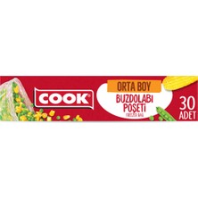 Cook Orta Boy Buzdolabı Poşeti 30'lu 2 Adet
