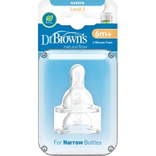 Dr Brown's Dr Browns 3. Seviye Dar Ağız Options+ Silikon Biberon Emziği, Ikili Paket (2 Adet)