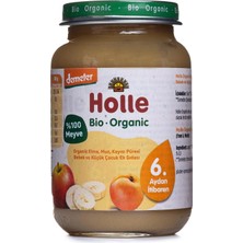 Holle Organik Elma, Muz, Kayısı Püresi (2 Adet)