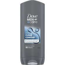 Dove Men +Care Clean Comfort Duş Jeli 400 ml 3 Adet