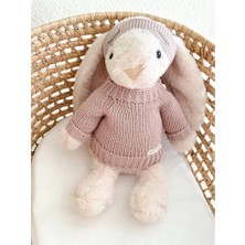 Moisy Knitzy Uyku Arkadaşı Peluş Tavşan 34 cm - Pudra (5 Adet)
