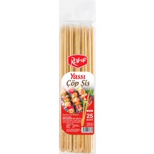 Roll-Up Yassı Çöp Şiş 25'li 25 cm