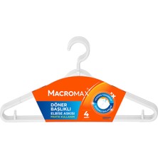 Macromax Döner Başlıklı Elbise Askısı 4'lü 3 Adet