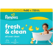 Prima Pampers Fresh Islak Mendil 9X80 Adet (4 Adet)