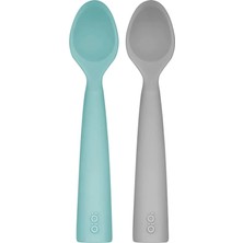 OiOi Mama Kaşığı Nam Nam 2'li - Aqua Green / Powder Grey (3 Adet)