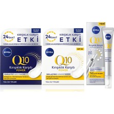 1001 Q10 3 Adımlı Kırışıklık Karşıtı Bakım Seti,gündüz Kremi,cilt Serumu ve Gece Kremi 50 ml