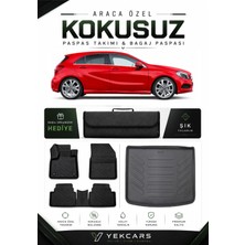 Yek Cars Mercedes W176 2017 Model Aracınıza Özel 4d Karbonlu Kauçuk Paspas Takımı ve Bagaj Havuzu
