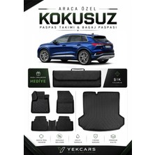 Yek Cars Audi Q4 E-Tron 2018 Model Aracınıza Özel 4d Karbonlu Kauçuk Paspas Takımı ve Bagaj Havuzu