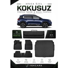 Yek Cars Citroen C5 Aircross 2020 Model Aracınıza Özel 4d Karbonlu Kauçuk Paspas Takımı ve Alt Bagaj Havuzu