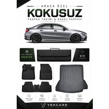 Yek Cars Mercedes W177 Sedan 2021 Model Aracınıza Özel 4d  Kauçuk Paspas Takımı ve Cepli Bagaj Havuzu