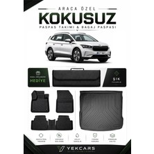 Yek Cars Skoda Enyaq 2026 Model Aracınıza Özel 4d Karbonlu Kauçuk Paspas Takımı ve Bagaj Havuzu