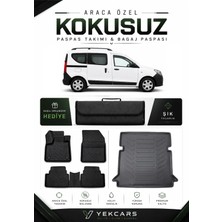 Yek Cars Dacia Dokker 2015 Model Aracınıza Özel 4d Karbonlu Kauçuk Paspas Takımı ve Bagaj Havuzu