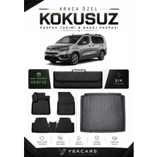 Yek Cars Toyota Proace City 2022 Model Aracınıza Özel 4d Karbonlu Kauçuk Paspas Takımı ve Bagaj Havuzu