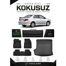 Yek Cars Toyota Corolla 2011 Model Aracınıza Özel 4d Karbonlu Kauçuk Paspas Takımı ve Bagaj Havuzu