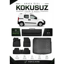 Yek Cars Citroen Nemo 2014 Model Aracınıza Özel 4d Karbonlu Kauçuk Paspas Takımı ve Bagaj Havuzu