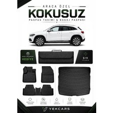 Yek Cars Mercedes Gla 2022 Model Aracınıza Özel 4d Karbonlu Kauçuk Paspas Takımı ve Üst Bagaj Havuzu