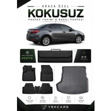 Yek Cars Toyota Corolla 2013 Model Aracınıza Özel 4d Karbonlu Kauçuk Paspas Takımı ve Bagaj Havuzu