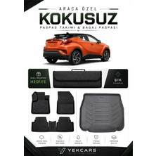 Yek Cars Toyota C-Hr 2018 Model Aracınıza Özel 4d Karbonlu Kauçuk Paspas Takımı ve Bagaj Havuzu