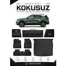 Yek Cars Citroen C3 Aircross Elektrikli 2025 Model Aracınıza Özel 4d  Kauçuk Paspas Takımı ve Üst Bagaj Havuzu