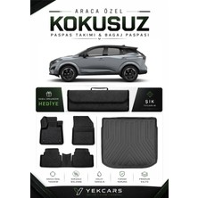 Yek Cars Nissan Qashqai Benzin/dizel 2026 Model Aracınıza Özel 4d Kauçuk Paspas Takımı ve Üst Bagaj Havuzu