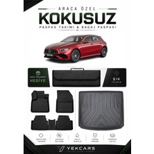 Yek Cars Mercedes W177 Hatchback 2024 Model Aracınıza Özel 4d  Kauçuk Paspas Takımı ve Cepsiz Bagaj Havuzu