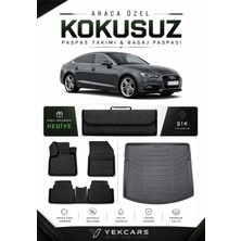 Yek Cars Audi A5 2008 Model Aracınıza Özel 4d Karbonlu Kauçuk Paspas Takımı ve Bagaj Havuzu