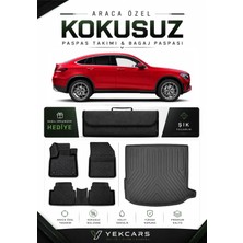 Yek Cars Mercedes Glc Coupe 2022 Model Aracınıza Özel 4d Karbonlu Kauçuk Paspas Takımı ve Bagaj Havuzu