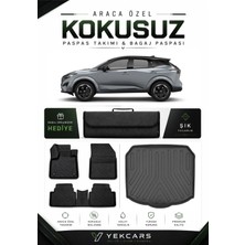 Yek Cars Nissan Qashqai Benzin/dizel 2024 Model Aracınıza Özel 4d  Kauçuk Paspas Takımı ve Alt Bagaj Havuzu