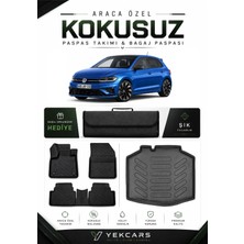 Yek Cars Volkswagen Polo Trendline 2018 Model Aracınıza Özel 4d Karbonlu Kauçuk Paspas Takımı ve Bagaj Havuzu