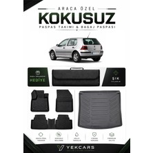 Yek Cars Volkswagen Golf 4 1998 Model Aracınıza Özel 4d Karbonlu Kauçuk Paspas Takımı ve Bagaj Havuzu