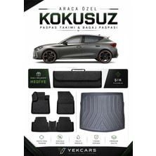 Yek Cars Cupra Leon Ses Sistemsiz 2024 Model Aracınıza Özel 4d  Kauçuk Paspas Takımı ve Üst Bagaj Havuzu
