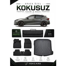 Yek Cars Cupra Leon 2025 Model Aracınıza Özel 4d Karbonlu Kauçuk Paspas Takımı ve Sabit Zemin Bagaj Havuzu