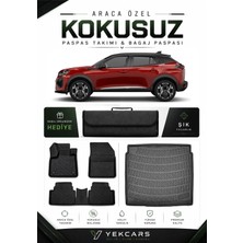 Yek Cars Peugeot 2008 Hybrid 2025 Model Aracınıza Özel 4d Karbonlu Kauçuk Paspas Takımı ve Bagaj Havuzu