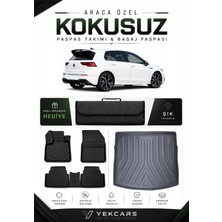 Yek Cars Volkswagen Golf 8 Manuel 2024 Model Aracınıza Özel 4d  Kauçuk Paspas Takımı ve Alt Bagaj Havuzu