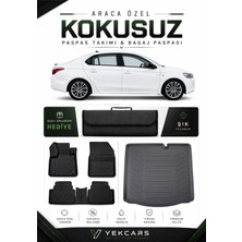 Yek Cars Citroen C-Elysee 2020 Model Aracınıza Özel 4d Karbonlu Kauçuk Paspas Takımı ve Bagaj Havuzu
