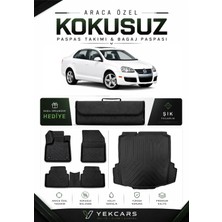 Yek Cars Volkswagen Jetta 2006 Model Aracınıza Özel 4d Karbonlu Kauçuk Paspas Takımı ve Bagaj Havuzu