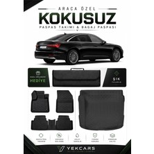 Yek Cars Audi A6 2021 Model Aracınıza Özel 4d Karbonlu Kauçuk Paspas Takımı ve Bagaj Havuzu